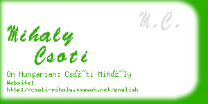 mihaly csoti business card